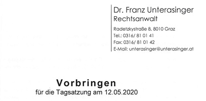 Rechtsanwalt Dr. Franz Unterasinger begehrt für Reinhard Eder, Hausverwalter, nachstehenden Widerruf, was sagt der Arzt, der Anwalt dazu?